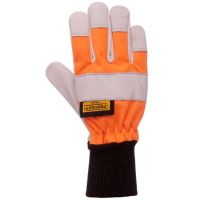 Luvas em couro/poliamida cor-de laranja-preto-branco tamanho 8/M Protect Forestry by