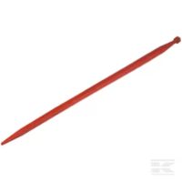 Dente do carregador, reto, secção quadrada 36x1000 mm, ponta pontiaguda com porca M20x1,5 mm, vermelho, Kverneland