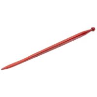 Dente de carregadora, direito, secção quadrada 36x1100mm, ponta achatada com porca M20x1,5mm, vermelho, Kverneland