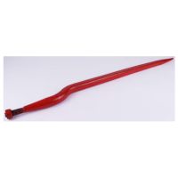 Dentes de silagem, dobrado 56 mm secção quadrada 35x920 mm, ponta pontiaguda com porca M20x1.5 mm, vermelha, Kverneland