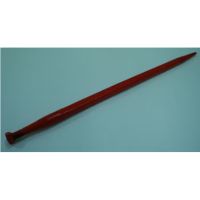 Dente de carregador, reto, secção quadrada 35x810 mm, ponta pontiaguda com porca M24x2 mm, vermelho, Kverneland