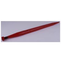 Dente de carregadora, direito, secção quadrada 36x680mm, ponta pontiaguda com porca M20x1,5mm, vermelho, Kverneland