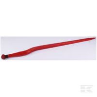 Dentes de silagem, dobrado 56 mm secção quadrada 36x920 mm, ponta pontiaguda com porca M24x2 mm, vermelha, Kverneland
