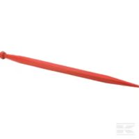 Dente de carregador, direito, secção redonda 55x1140mm, ponta pontiaguda com porca M33x2mm, vermelho, Kverneland