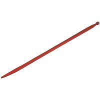 Dente do carregador, reto, seção quadrada 45x1100mm, ponta pontiaguda com porca M30x2 mm, vermelho, Kverneland
