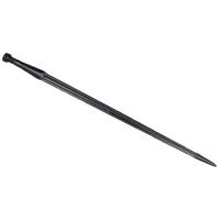 Dente de carregador, reto Ø36x815mm, porca M22x1.5mm, seção estela, extremidade apontada, preto,