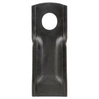 Lâmina de gadanheira esq./dir. 132x50x4 mm, diâmetro oval 23,0x20,5 mm, adequada para Taarup, embalagem de 25