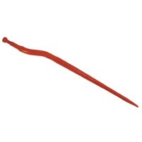 Dente de carregador deslocado a 58mm, Ø36x900mm, porca M22x1.5mm, seção estela, extremidade apontada, vermelho, adequado Schrijver, SHW