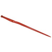 Dente de carregador deslocado a 38mm, Ø36x800mm, porca M20x1.5mm, seção estela, extremidade apontada, vermelho, adequado Strautmann, SHW