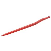 Dente de carregador deslocado a 38mm, Ø36x930mm, porca M20x1.5mm, seção estela, extremidade apontada, vermelho, adequado Strautmann, SHW