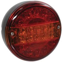 Farol traseiro LED, redonda, 12V, âmbar/vermelho, de aparafusar, Ø 140mm, Britax