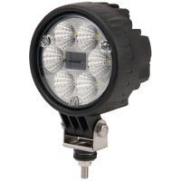 Luz de trabalho LED, 24W, 1500lm, redondo, 10/30V, Ø 117mm ficha Deutsch, feixe largo, 6 LEDs,