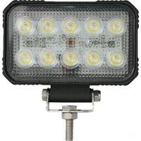 Luz de trabalho LED, 15W, 1900lm, retangular, 10/30V, 150x37x100mm, feixe largo, 10 LEDs,