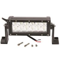 Barra luzes de trabalho LED, 36W, 3060lm, retangular, 12/24V, branco, 198,6x79,5mm, cabo, Flood, 12 LEDs,