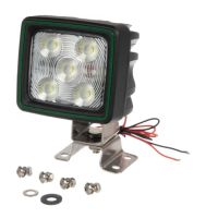 Luz de trabalho LED, 60 W, 5600 lm, quadrada, branca, conector Deutsch, feixe largo, 20 LEDs,