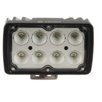 Luz de trabalho LED, 40W, 4000lm, retangular, branco, 152x75x108mm ficha Deutsch, feixe largo amplo, 8 LEDs,