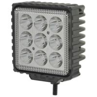 Luz de trabalho LED, 27W, 500lm, quadrado, azul, 105x60x117mm ficha Deutsch, feixe de longo alcance, 9 LEDs,