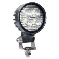 Luz de trabalho LED, 40 W, 4000 lm, redonda, branca, 10/30 V, 84x126x71,8 mm, ficha AMP, 4 LEDs, 360 graus,