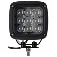 Luz de trabalho LED, 45W, 4050 lm, quadrada, 12/24V, azul, 126x151x95 mm ficha Deutsch, feixe pontual, 9 LEDs