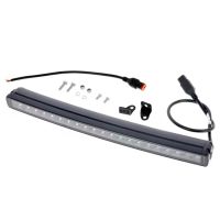 Barra de luz de trabalho LED, 105W, 8820 lm, retangular, 12/24V, branco/laranja, 525,5x40x54,4 mm ficha Deutsch, Combo, curva, 21 LEDs, E-BOOST