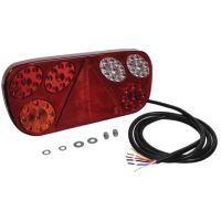 Farol traseiro LED Esq., retangular, 12/24V, 315x32x145mm,