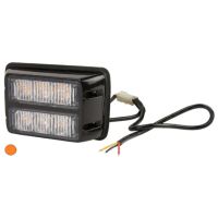 Luz de aviso LED, 18W, 12-24V, âmbar, de aparafusar, 106x66x30mm, 6 LEDs,