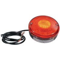 Farol traseiro LED, redondo, 12/24V, vermelho/âmbar, de aparafusar, Ø 140mm