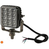 Luz de aviso LED, 10-30V, âmbar, 12 LED's,
