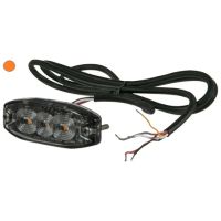 Luz de aviso intermitente, âmbar, 3 LEDs