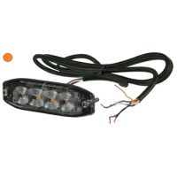 Luz de aviso intermitente , âmbar, 4 LEDs