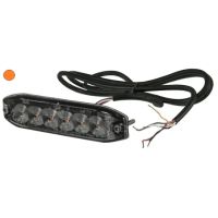 Luz de aviso intermitente , âmbar, 6 LEDs