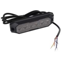 Luz de aviso intermitente / luz de marcação lateral LED, retangular, 12/24V, laranja/laranja, 129x41x14mm, 12/42 LED's,