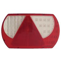 Farol traseiro dir. LED, 9/10.3W, retangular, 12/24V, branco/vermelho/amarelo/azul, de aparafusar, 237x29x140mm, 47 LEDs
