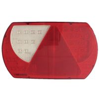 Farol traseiro esq. LED, 9/10.3W, retangular, 12/24V, branco/preto/amarelo vermelho/vermelho/castanho, de aparafusar, 237x29x140mm, 47 LEDs