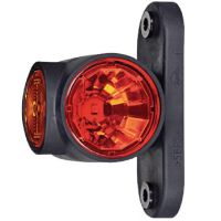 Luz de sinalização LED, 0.7/1.4W, 12/24V, branco/laranja/vermelho, 100x55x64mm, 3 LEDs,