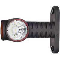 Luz de sinalização LED, 0.7/1.4W, 12/24V, branco/laranja/vermelho, 100x55x118mm, 3 LEDs,