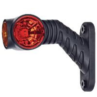 Luz de sinalização LED Esq., 0.7/1.4W, 12/24V, branco/laranja/vermelho, 110x55x125mm, 3 LEDs,