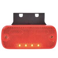 Luz de sinalização LED, retangular, 12-24V, 105.4x45x11.8mm,