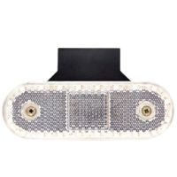 Luz de sinalização LED, retangular, 12-24V, 114x40x25mm,