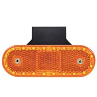 Luz de sinalização LED, retangular, 12-24V, 114x40x25mm,