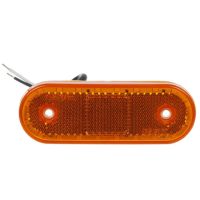 Luz de sinalização LED, retangular, 12-24V, 114x40x25mm,