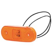 Luz de sinalização LED, retangular, 12-24V, 113,5x40x26,5mm,