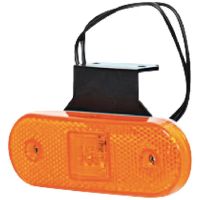 Luz de sinalização LED, retangular, 12-24V, 113,5x40x26,5mm,