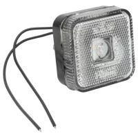 Luz de sinalização LED, quadrado, 12-24V, 65x65x28mm,