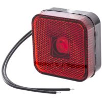 Luz de sinalização LED, quadrado, 12-24V, 65x65x28mm,