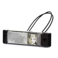 Luz de sinalização LED, retangular, 12-24V, 130x32x20mm,