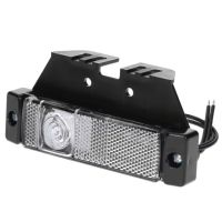 Luz de sinalização LED, retangular, 12-24V, 130x57x43mm,