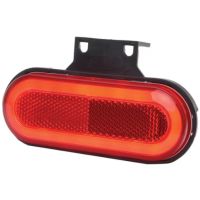 Luz de sinalização LED, retangular, 12-24V, 124x49x20mm,