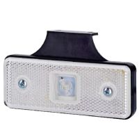 Luz de sinalização LED, 0.4/0.7W, retangular, 12/24V, branco, 112x45x17mm, 1 LED,