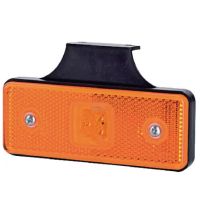 Luz de sinalização LED, 0.4/0.7W, retangular, 12/24V, laranja, 112x45x17mm, 3 LEDs,